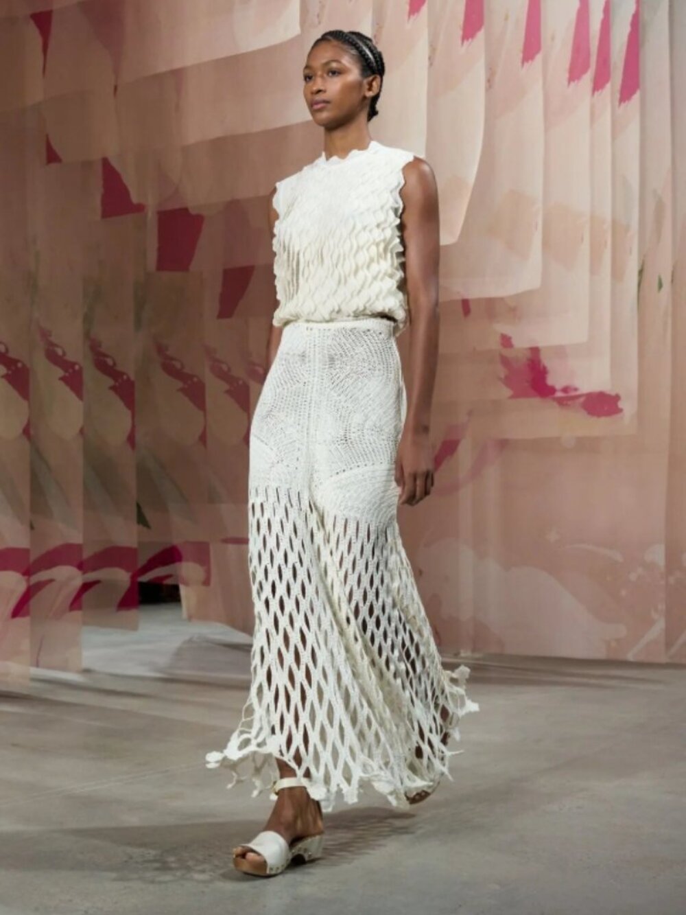 NWOT ULLA JOHNSON Lace Crochet Kalista Midi Skirt in Cowrie M/L $1,850 - Picture 2 of 7